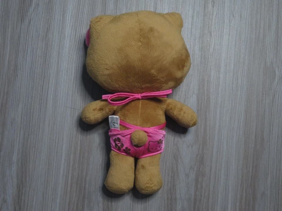 Hello Kitty Sun Kissed Plush - Tan Brown In Bikini With Bow - Rare Sanrio 2009 - Image 2 of 4
