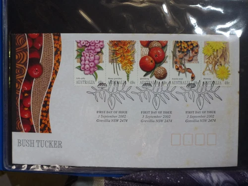 AUSTRALIA 2002 BUSH TUCKER SET 5 STAMPS FIRST DAY COVER