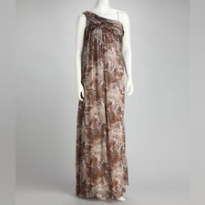 Eliza J Animal Print Asymmetrical Maxi Evening Cocktail Dress Size 14 NWT