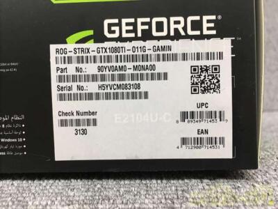 ASUS NVIDIA PCI Express GEFORCE GTX 1080TI IN WORKING CONDITION