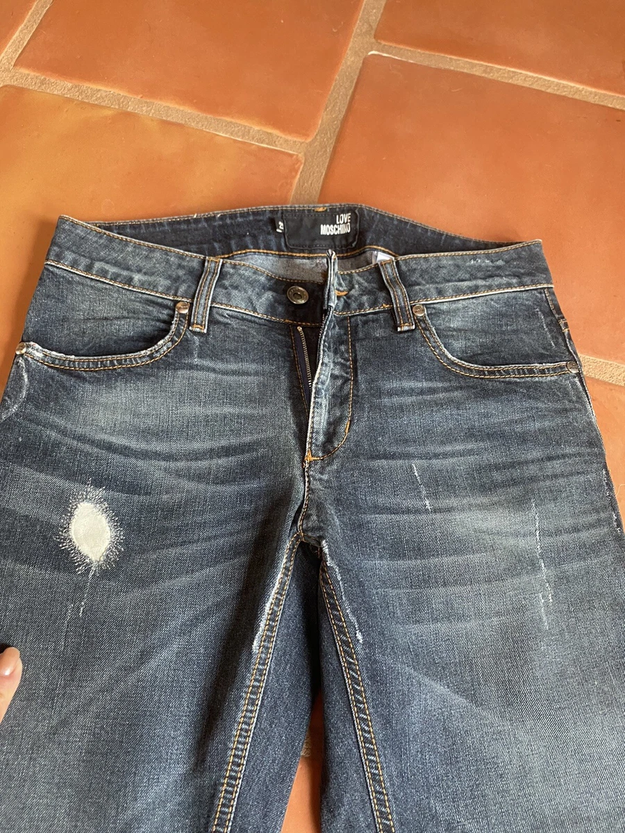 Denim jeans hotsell with leather fronts
