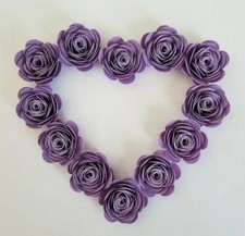 Mini Purple Paper Roses, 100 Handmade, Pack of 12