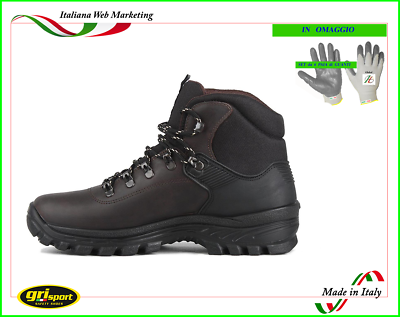 Stivali Equitazione Uomo Scarpe Da Trekking Uomo Grisport 10242 - In Pelle Marrone, Suola In Gomma, Per Escursioni E Montagna Scarpa Antinfortunistica - Foto 7
