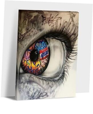 Graffiti Wall Art - Banksy Canvas Wall Art, 18x24 Inches Graffiti Art Print-03