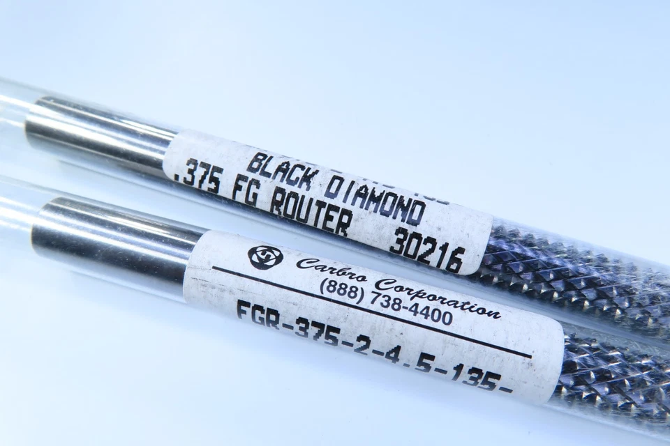 LOT ( 2 PCS ) NEW USA 3/8" SOLID CARBIDE BLACK DIAMOND CUT ROUTER BUR BURR TOOL - Image 4 of 4