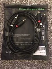 QgeeM RCA Stereo Cable. Gaming Consoles (6ft)