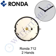 Genuine Ronda 712 Watch Movement Swiss Parts 2 Hands