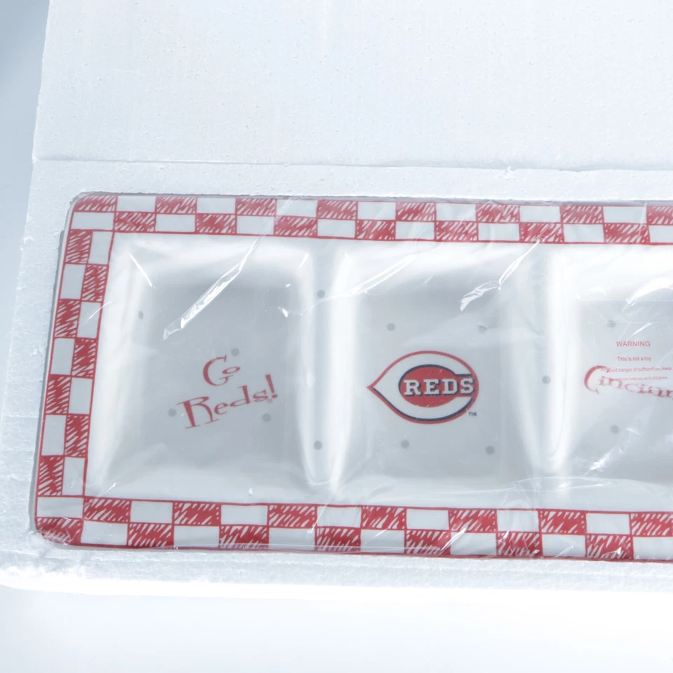 NUEVA Bandeja Abierta Gameday Cincinnati Reds Cerámica Relish The Memory Company MLB Foto 4 de 4