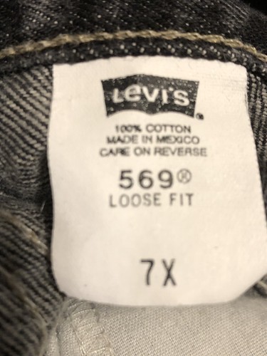 Levi's Vintage Boys Jeans 550 Size 7 Slim, 569 7X Slim & 569 Black 7X Loose Fit - Picture 7 of 11