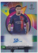 Topps Finest Champions League 2024 No. A-WZ Warren Zaire-Emery Auto Refractor