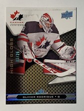 2018 UD Team Canada Juniors High Gloss OLIVIER RODRIGUE 03/25 Rookie Card# 29