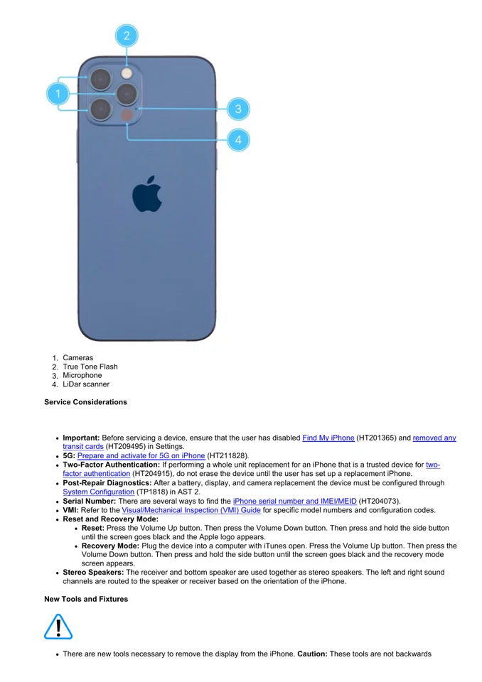 Apple iPhone 12 and iPhone 12 Pro Technician Guide Service Manual - image 3 of 4