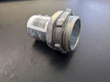 Halex 04410 Zinc Screw-In Connector for Flex Metallic Conduit, 1" Dia.x1.94" L
