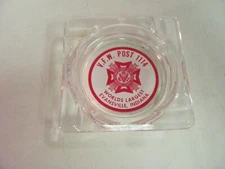 Vintage Glass Ashtray - VFW Post 1114 Worlds Largest Evansville, Indiana