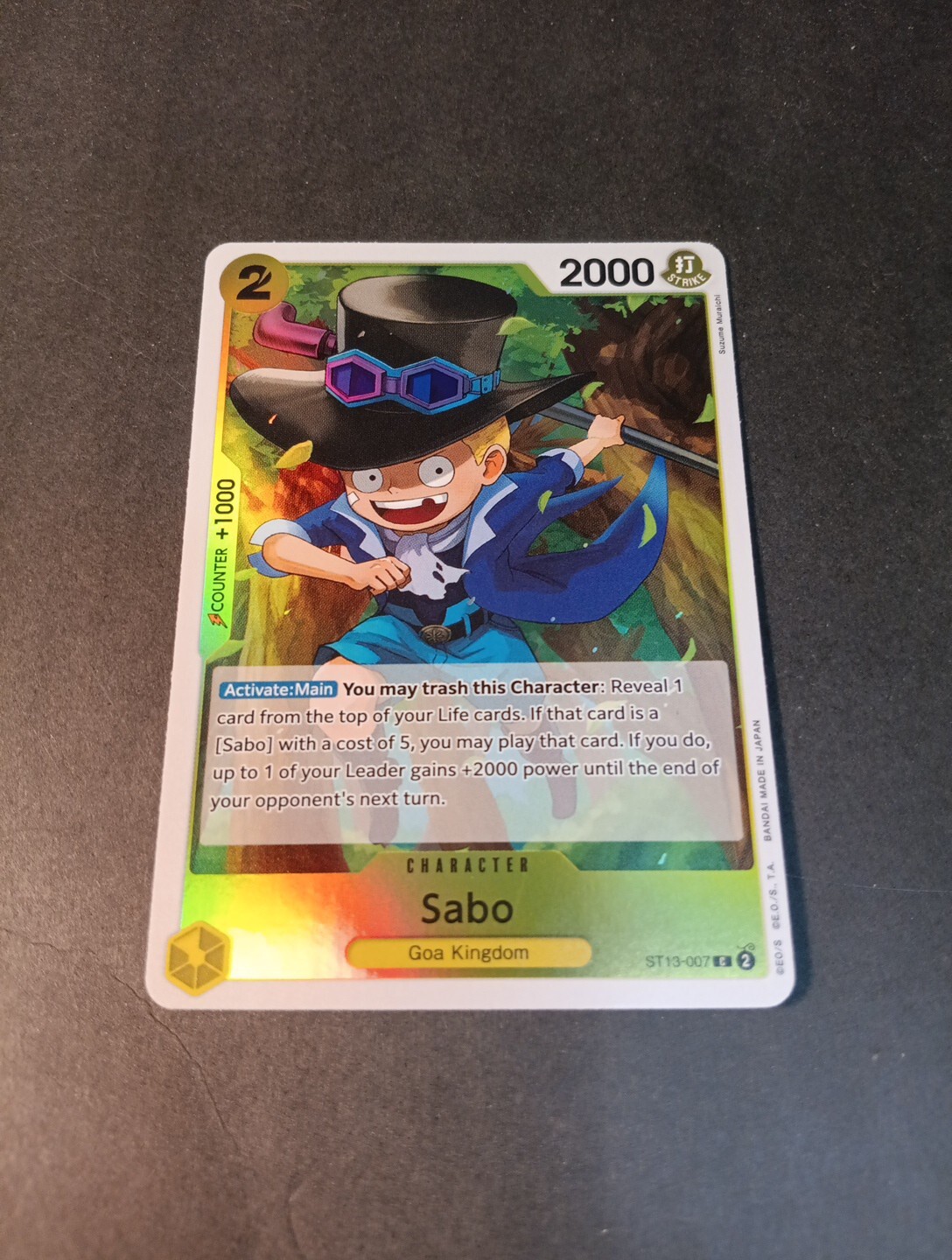 One Piece Sabo Three Brothers Deck ST13-007 Foil Card NM