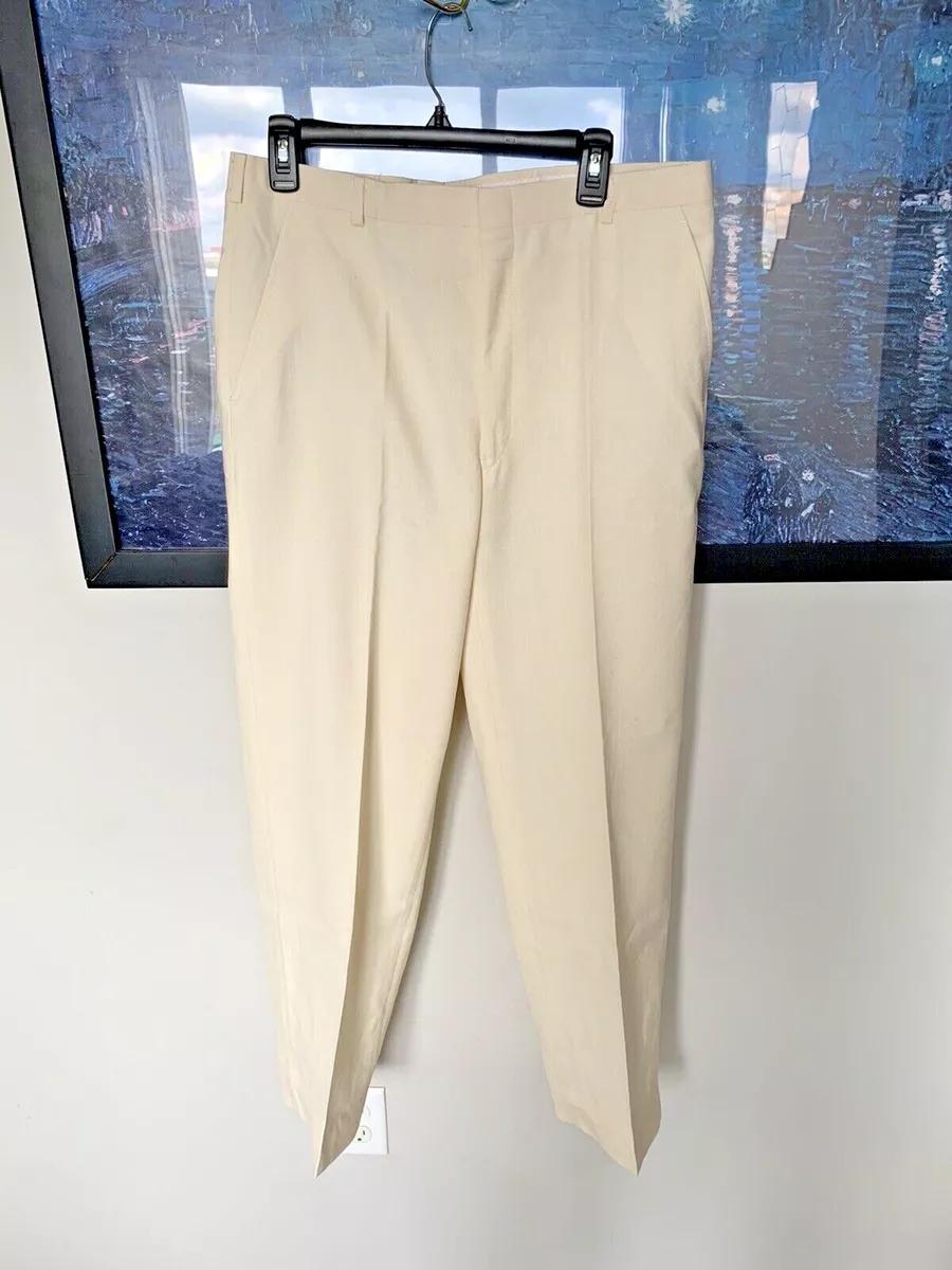 VTG Christian Dior Monsieur 40 x 36 USA Tailored Relaxed Beige Pants  Trousers