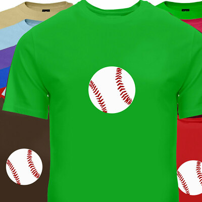 Baseball Ball Sports Unisex Tee T-Shirt Mens Women Gift Shirts S~3XL