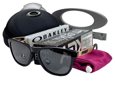 ✓🕶️ OAKLEY FROGSKINS MIX 09428 POLISHED BLACK/GOLD/PRIZM BLACK