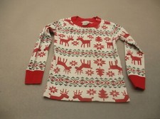 Hanna Andersson Size 4 Kids Unisex Christmas 100 Organic Cotton Pajama Top 784