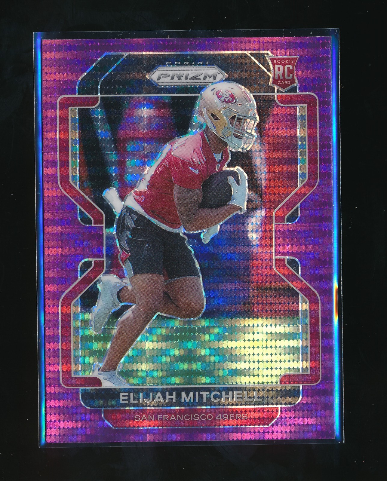 ELI MITCHELL 2021 PANINI PRIZM PRIZMS PURPLE PULSAR #399 RC SAN FRANCISCO 49ERS*