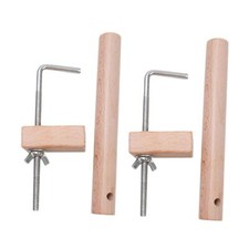 2x Warping Pegs Woven Table Clamps Wooden Desk Clamp Set Weaving Loom Pegs