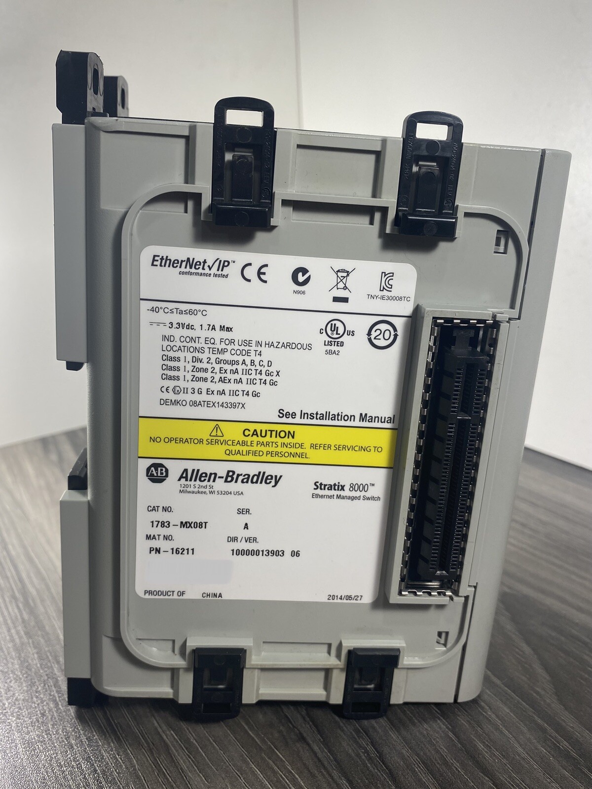 Allen Bradley 1783-MX08T SER A Stratix 8000 8-Port Ethernet Expansion Module USA