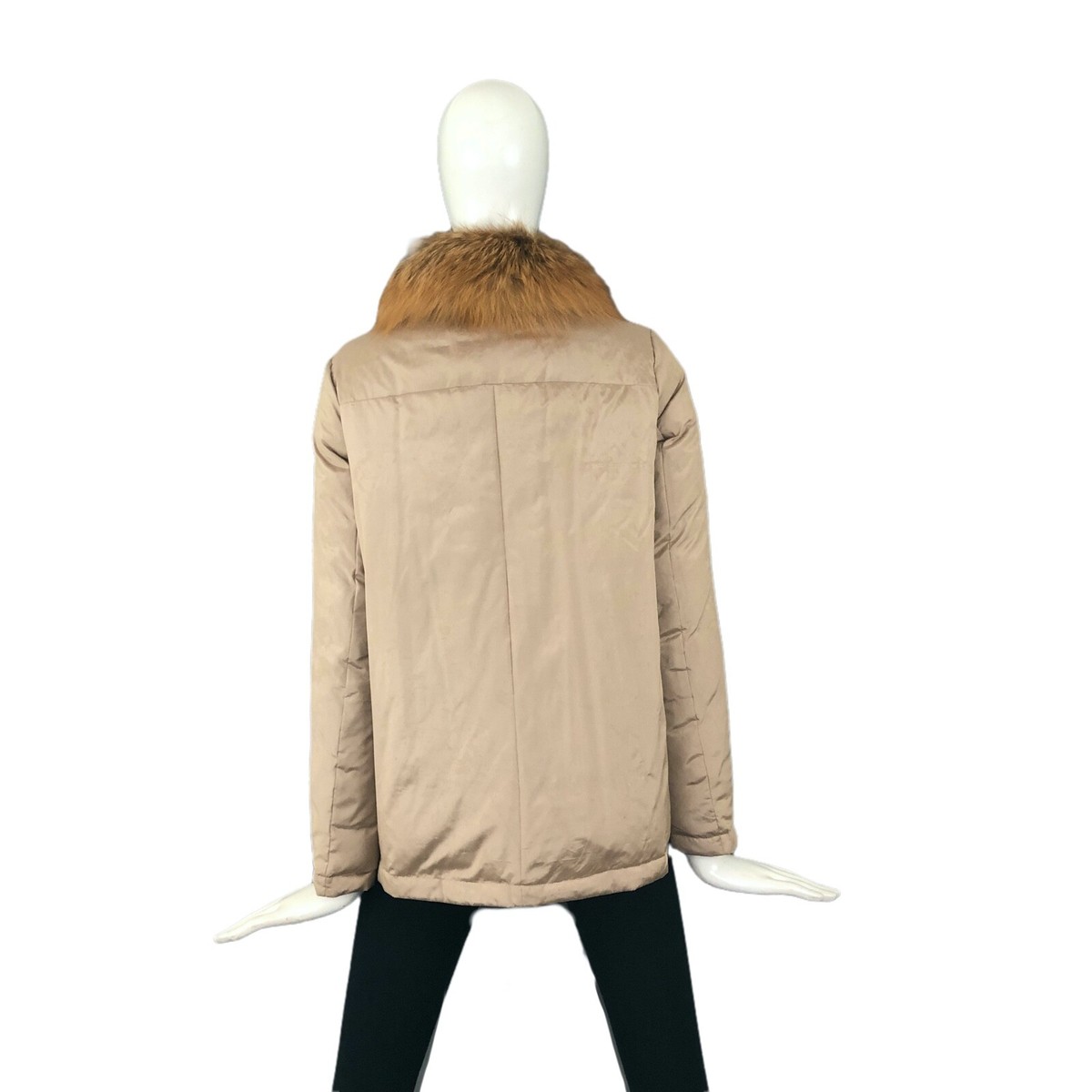Brunello Cucinelli Ladies FOX FUR Collar Down Puffer Jacket