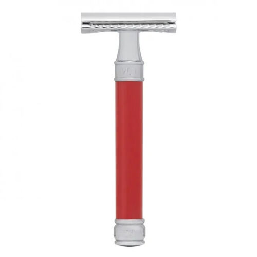 Edwin Jagger Long DE81 Classic DE Safety Razor in Red (Closed Comb) - Picture 1 of 5