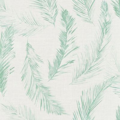 Profhome 358964-GU Natur Tapete Federn matt grün blau grau 5,33 m2