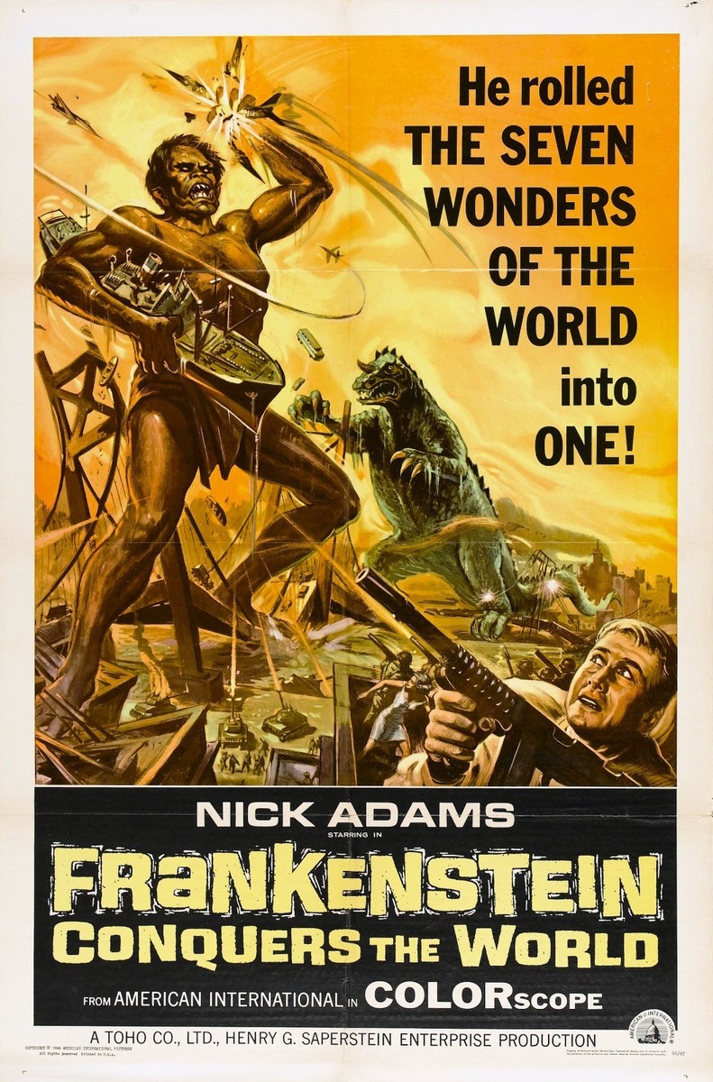 FRANKENSTEIN CONQUERS THE WORLD Movie Poster Horror 1965 | eBay