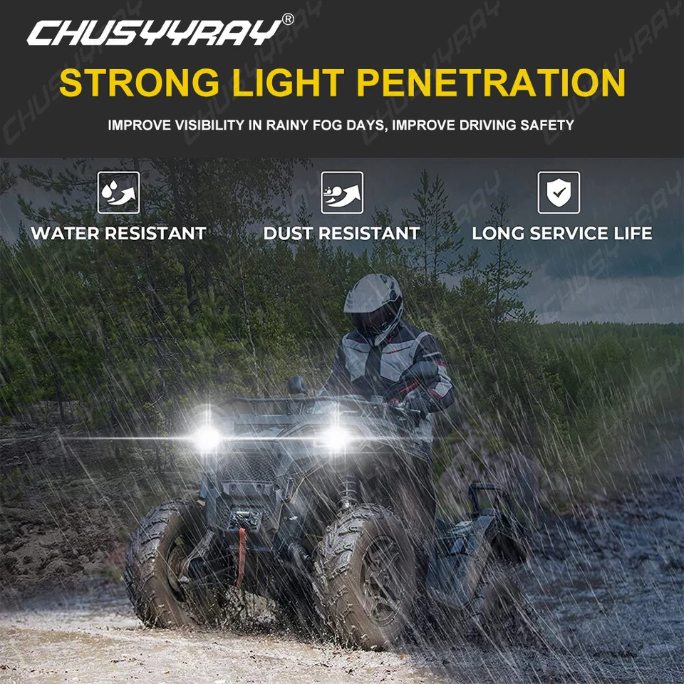 LED Bulbs For 2001-2010 Polaris Sportsman 500 600 700 800 Low Beam Headlight - Image 4 of 4