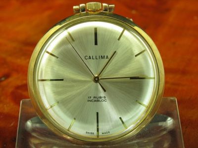 Callima Gold Mantel Open Face Taschenuhr Anhängeuhr Kaliber AS