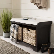 SAFAVIEH Freddy Wicker Storage Bench | Brown |
