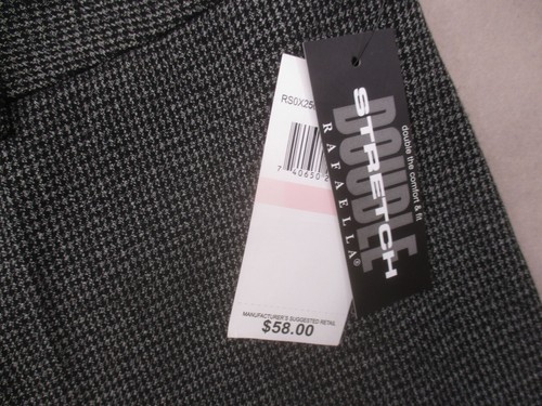 NWT Rafaella Size 10 Womens Gray Zip Fly Pockets Low Rise Knit Dress Pants 156 - Picture 7 of 9