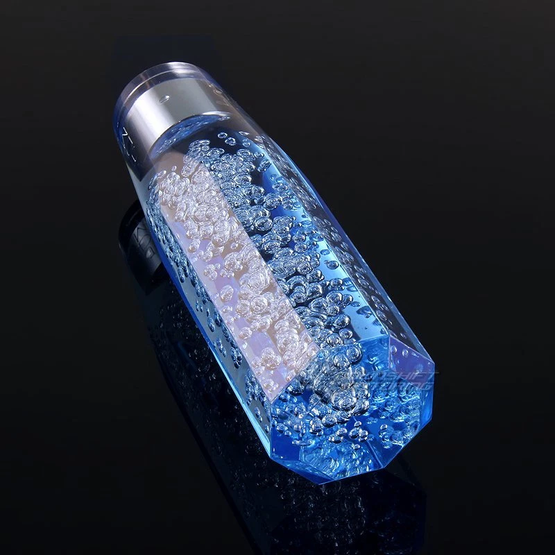 JDM VIP Diamante Cristal Manual Burbuja Cambio Perilla 150mm AZUL Para Mitsubishi Foto 2 de 4