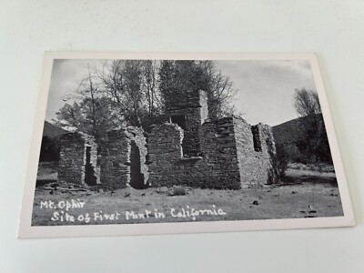 Mt Ophir Site of First Mint in California Postcard