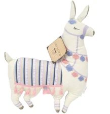 Lulu & Coco Purple Llama Plush Pillow 11" Gift Decor Cushion Alpaca Purple New