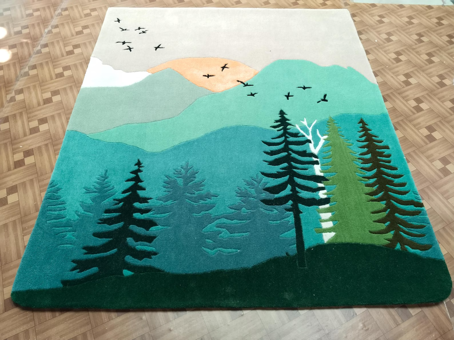 New Hand Tufted Nz Wool Rug Color Multicolor Design Handmade Luxury Carpet Rug