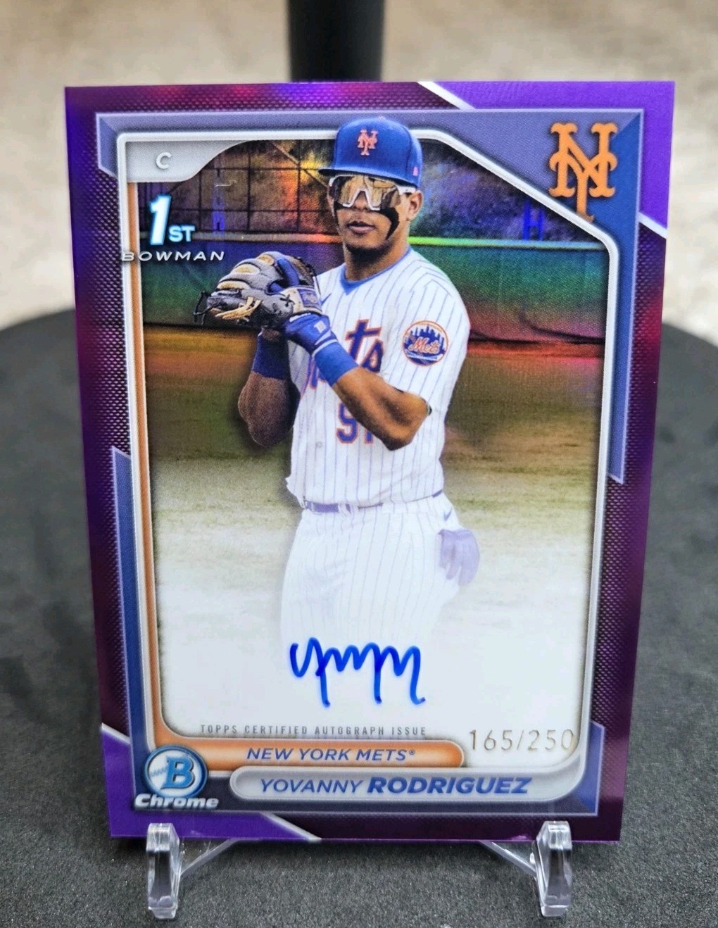 2024 Bowman Chrome 1st Yovanny Rodriguez Purple Refractor Auto /250 #CPA-YR