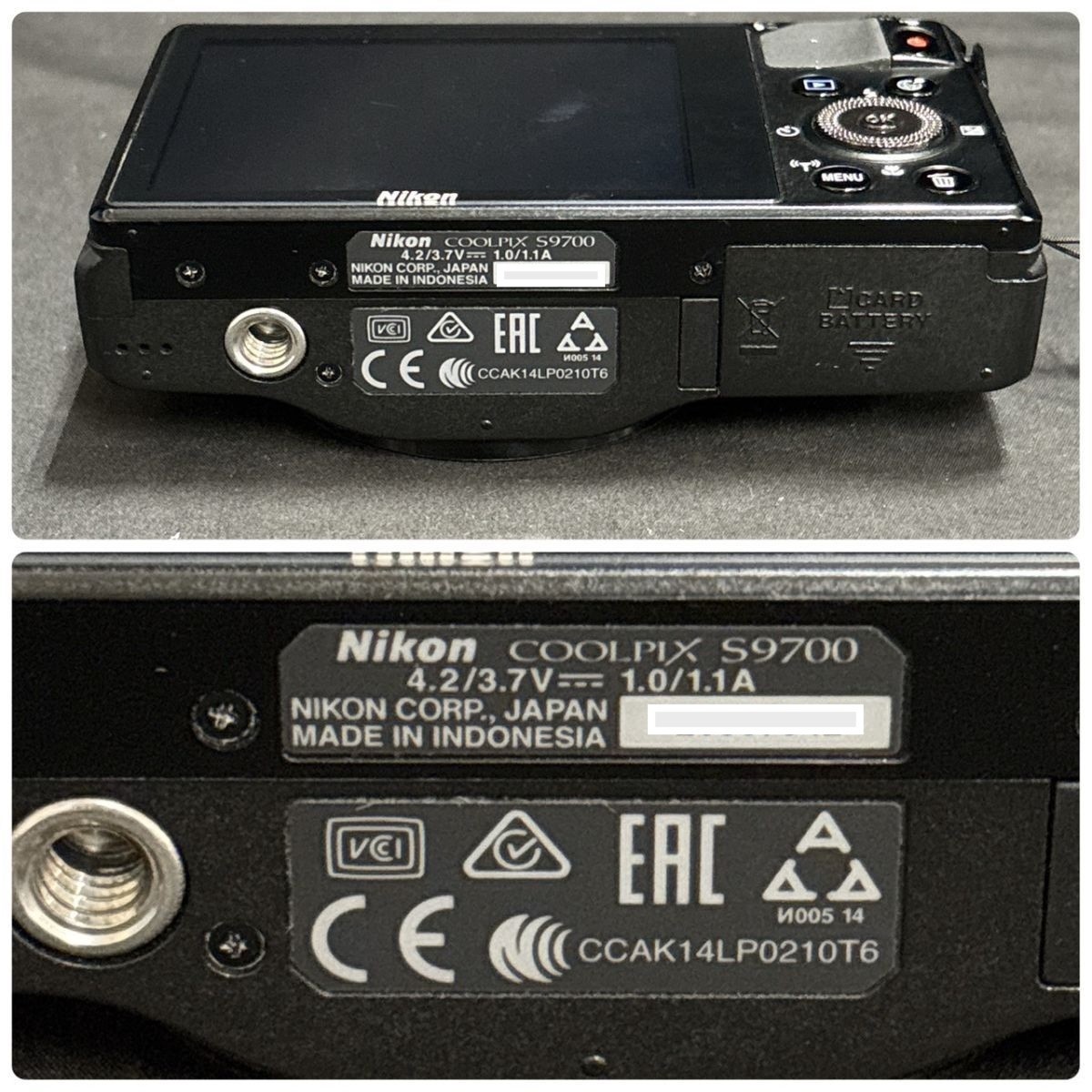 Nikon COOLPIX S9700 Compact Digital Camera Black Working Used from