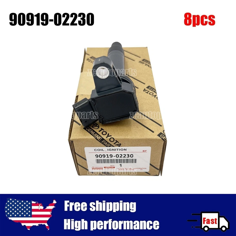 NEW Genuine 8PC Denso Ignition Coil for Toyota Tundra 4.7L V8 90919-02230 OEM Foto 4 de 4