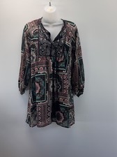 BAILEY BLUE  V Neck Tassels Long Sleeves Casual Stretch Dress Women’s Size S