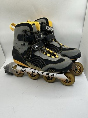 ULTRA WHEELS ABEC 7 BIOFIT SQ9 ROLLER BLADES SIZE 12 Aluminum System
