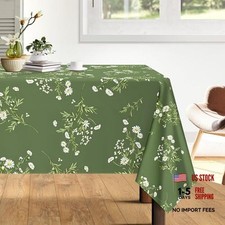 Waterproof Floral Tablecloth 84"x60" - Rectangular - Daisy