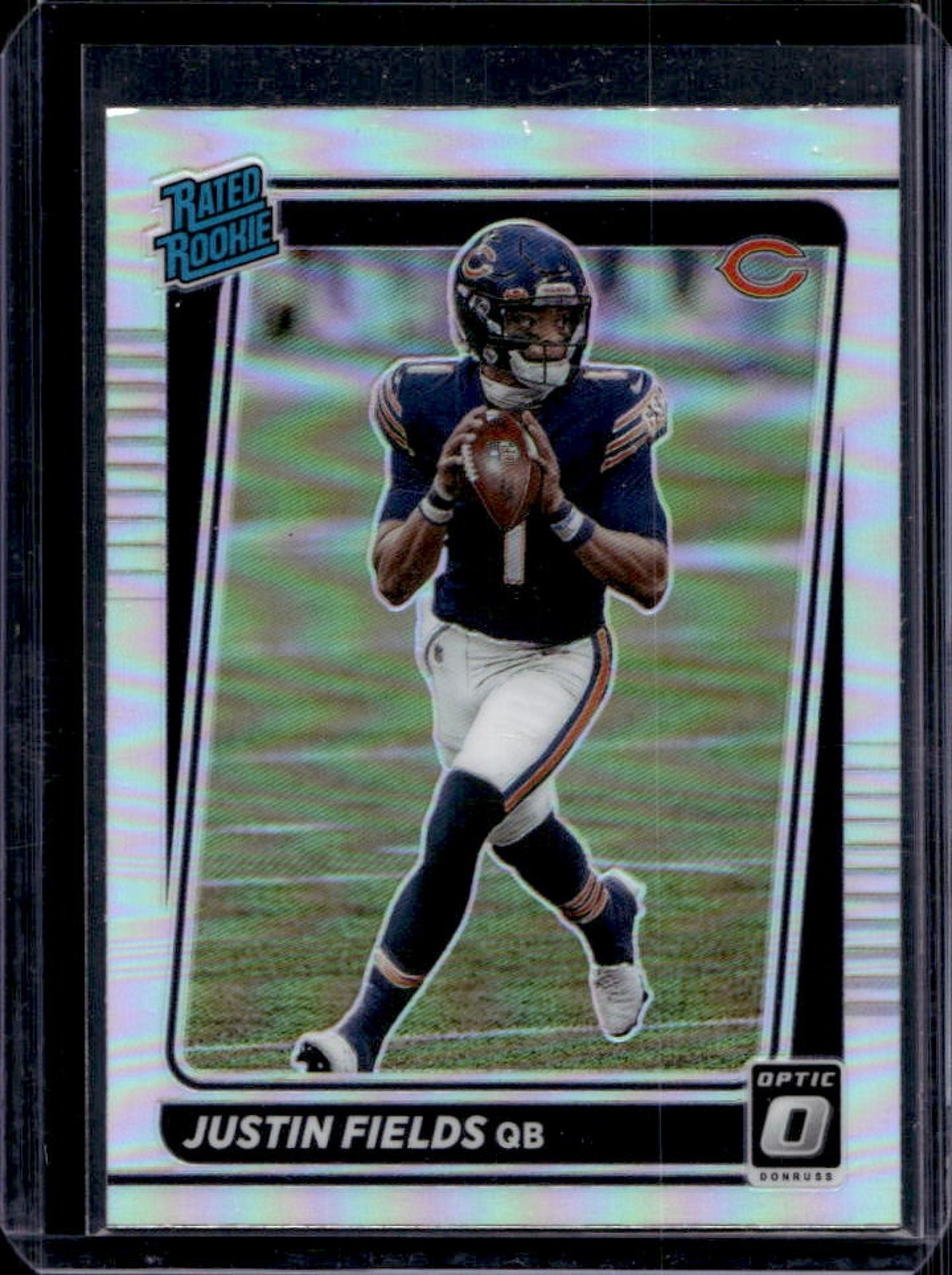 2021 Donruss Justin Fields Optic Rated Rookie Preview Holo #P-253 Bears