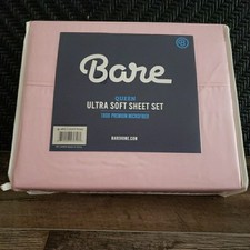 Bare Home Sheet Set Queen 4 Piece Light Pink 1800 Premium Microfiber Bedding