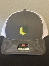 Grey  White Adjustable Snapback Mesh Trucker Hat Cap