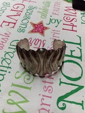 Vintage Los Ballesteros Taxco Sterling Silver Wide Cuff Bracelet Mexico 925