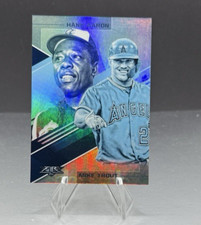 2019 Topps Fire Mike Trout Hank Aaron Lasting Legacies # LL-12 Blue Refractor SP