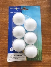 Ping Pong Balls 6 Pack Table Tennis NEW Outdoor Fun